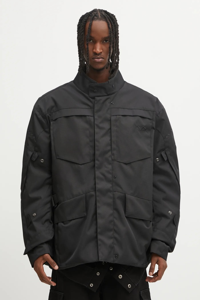 Bunda VETEMENTS Biker Parka jemné zateplenie čierna UH76OJ750B