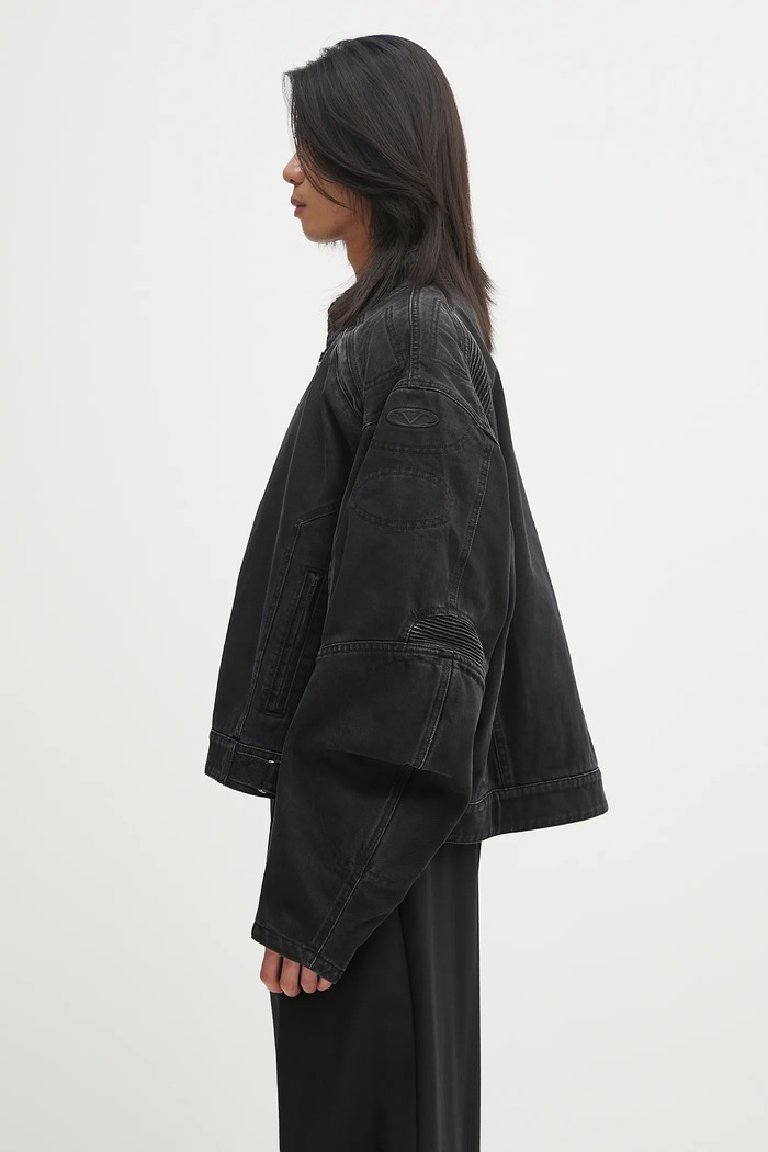 Rifľová bunda VETEMENTS Racing Denim UH76DJ900B2 čierna AW25