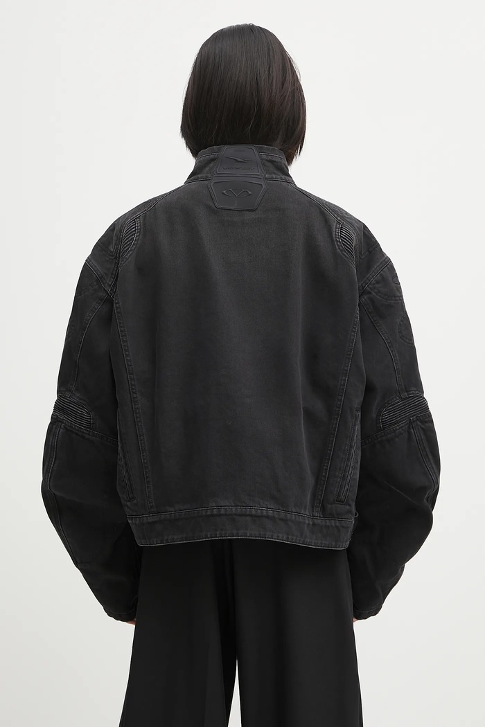 Oblečenie Rifľová bunda VETEMENTS Racing Denim UH76DJ900B2 čierna
