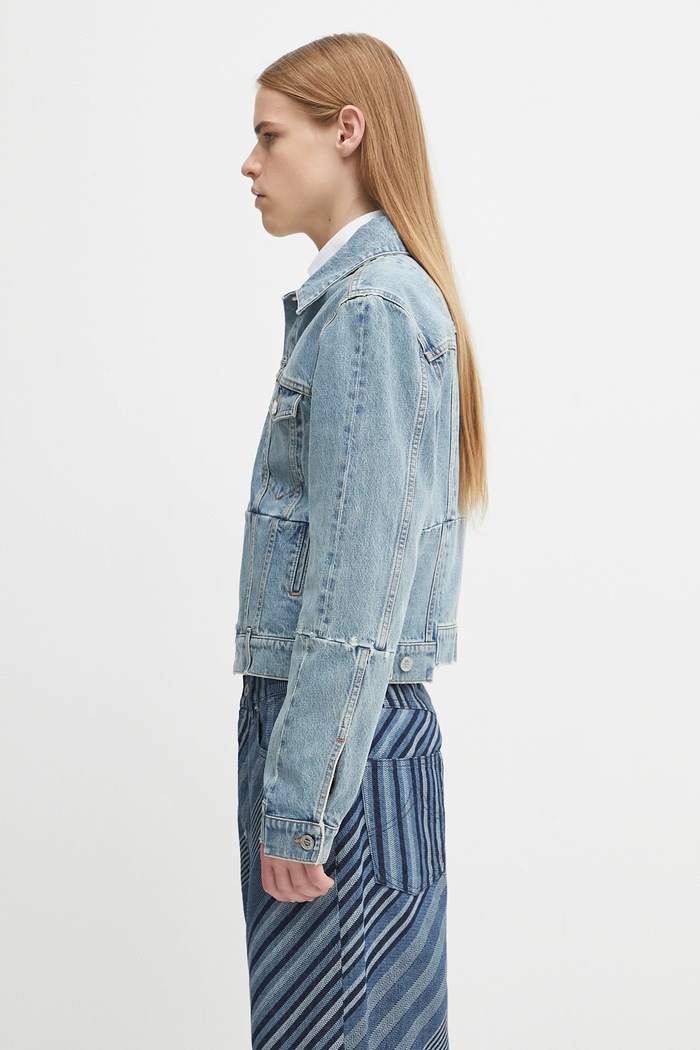 VETEMENTS giacca di jeans Cut-Up Fitted Denim UH76DJ660LB3 blu AW25