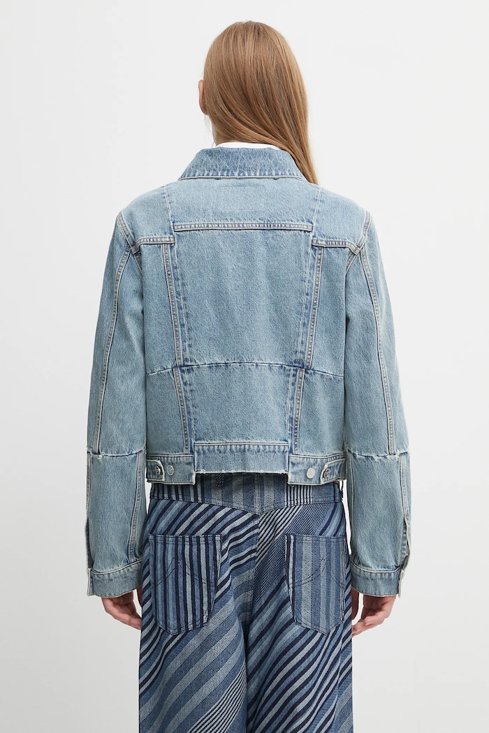 Abbigliamento VETEMENTS giacca di jeans Cut-Up Fitted Denim UH76DJ660LB3 blu