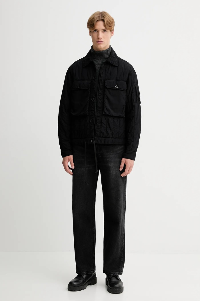 Μπουφάν C.P. Company 19CMOW080A110437G μαύρο AW25