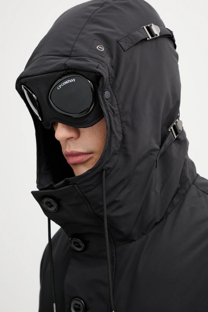 C.P. Company geacă de puf negru 19CMOW197A110419A