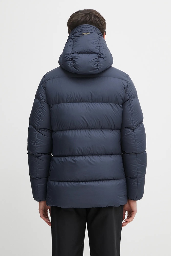 Odzież Woolrich kurtka puchowa Cloud Davis CFWOOU2087MRUT2635 granatowy