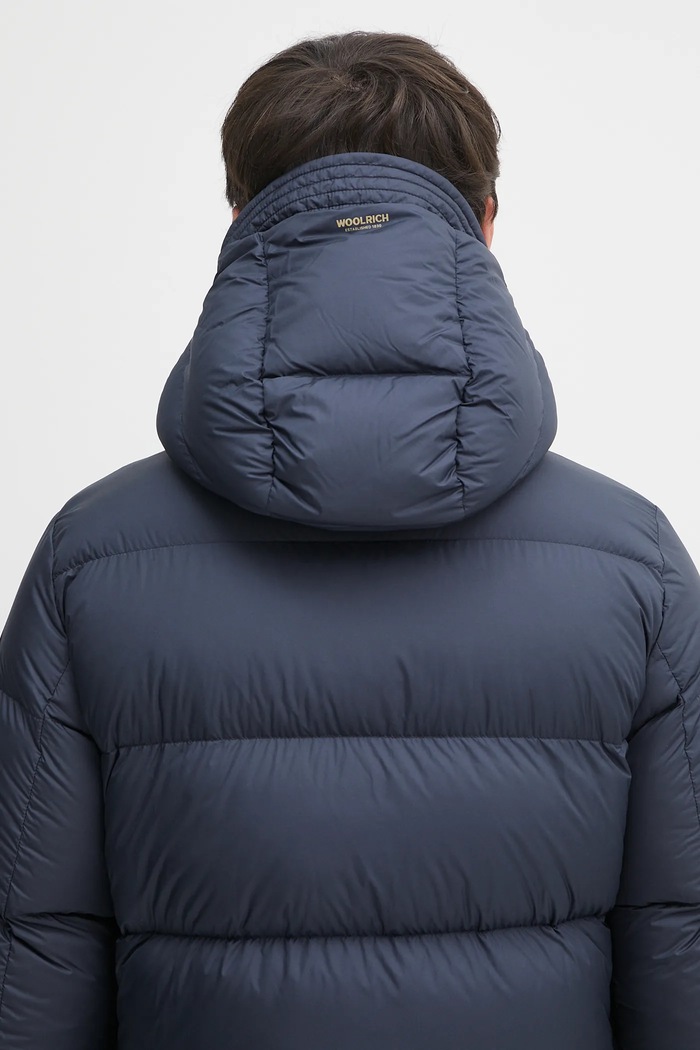 Woolrich kurtka puchowa Cloud Davis CFWOOU2087MRUT2635 granatowy