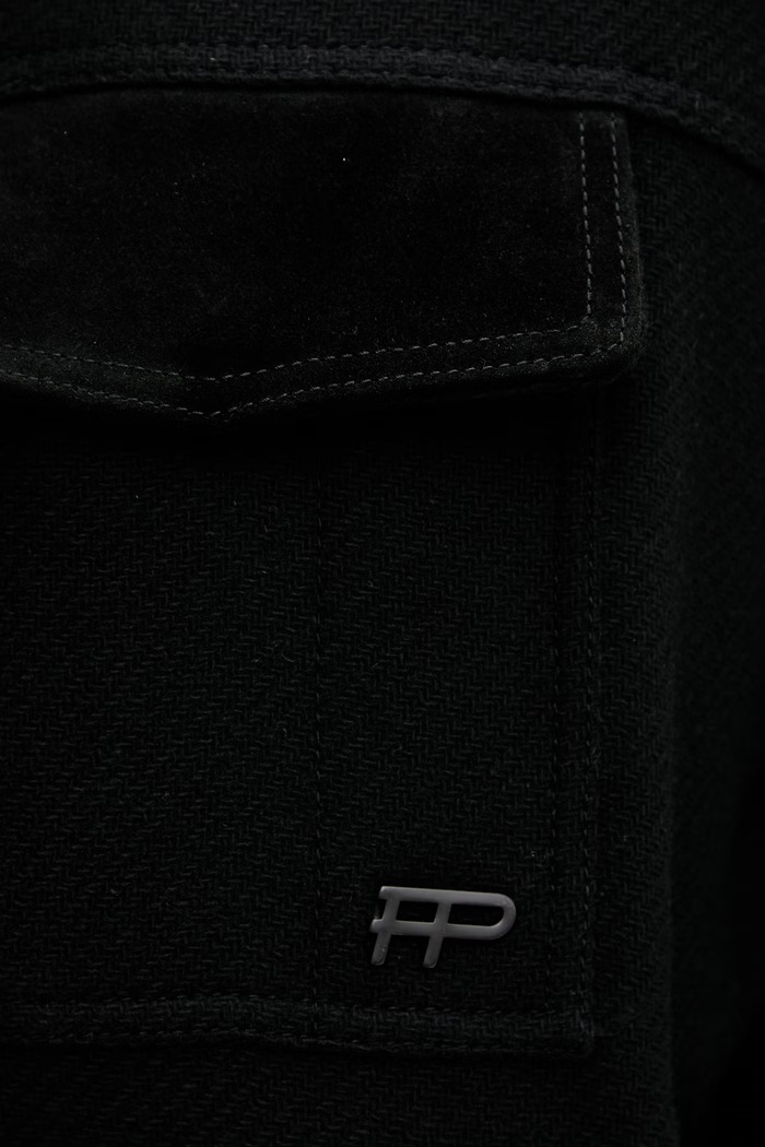 Filling Pieces bunda pánska s vlnou Box Varsity 422560501227 čierna