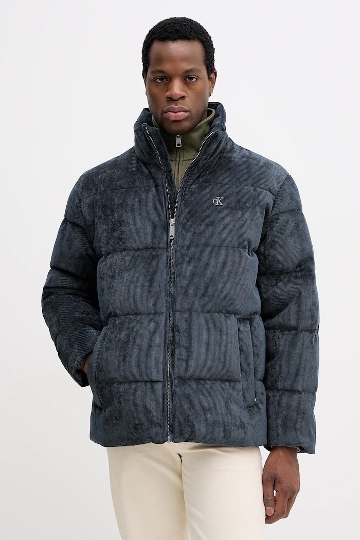 Bunda Calvin Klein Jeans s podšívkou námořnická modř LV04RD501G