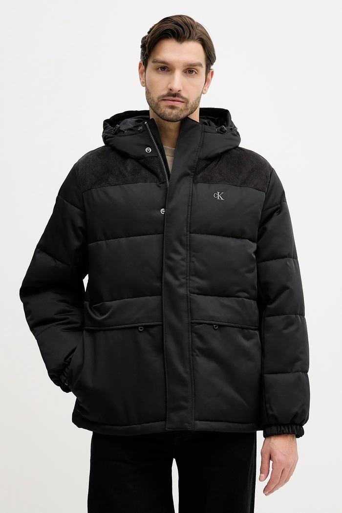 Calvin Klein Jeans rövid kabát szigetelt fekete LV04RD532G
