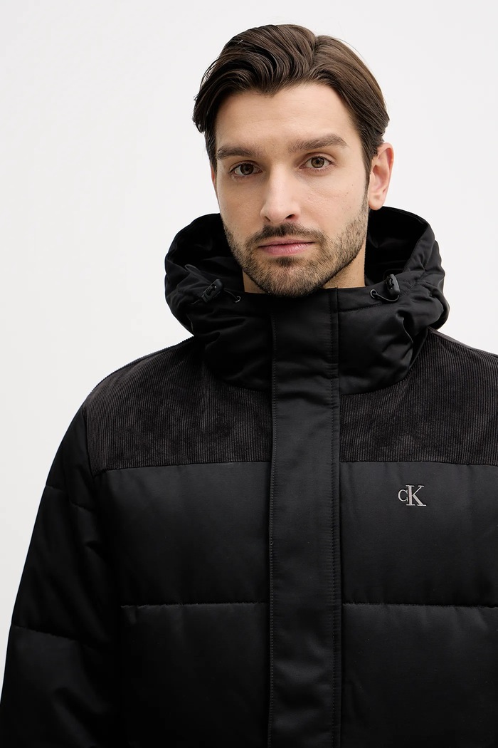 Calvin Klein Jeans rövid kabát fekete LV04RD532G