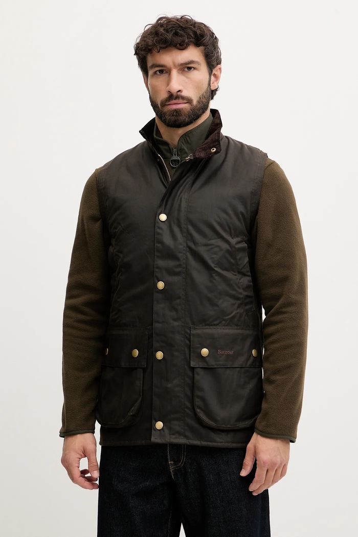 Brezrokavnik Barbour WESTMORLAND S podlogo rjava MWX0723