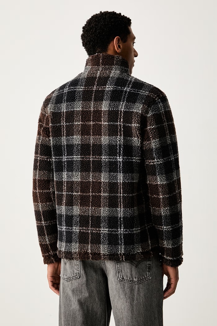 Odzież Barbour bluza polarowa męska MFL0187 brązowy
