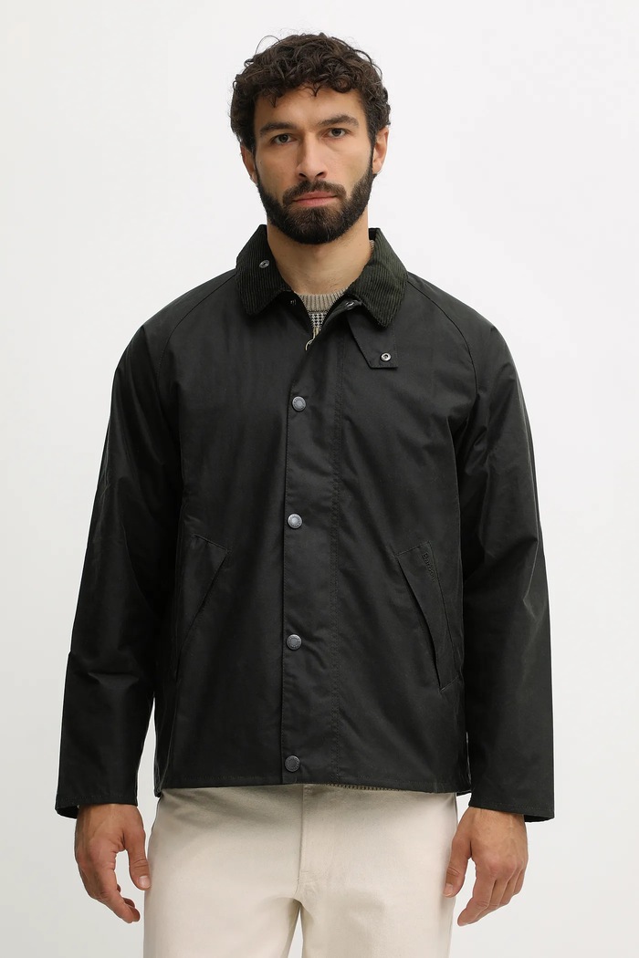 Barbour jachetă de bumbac cu captuseala verde MWX2492