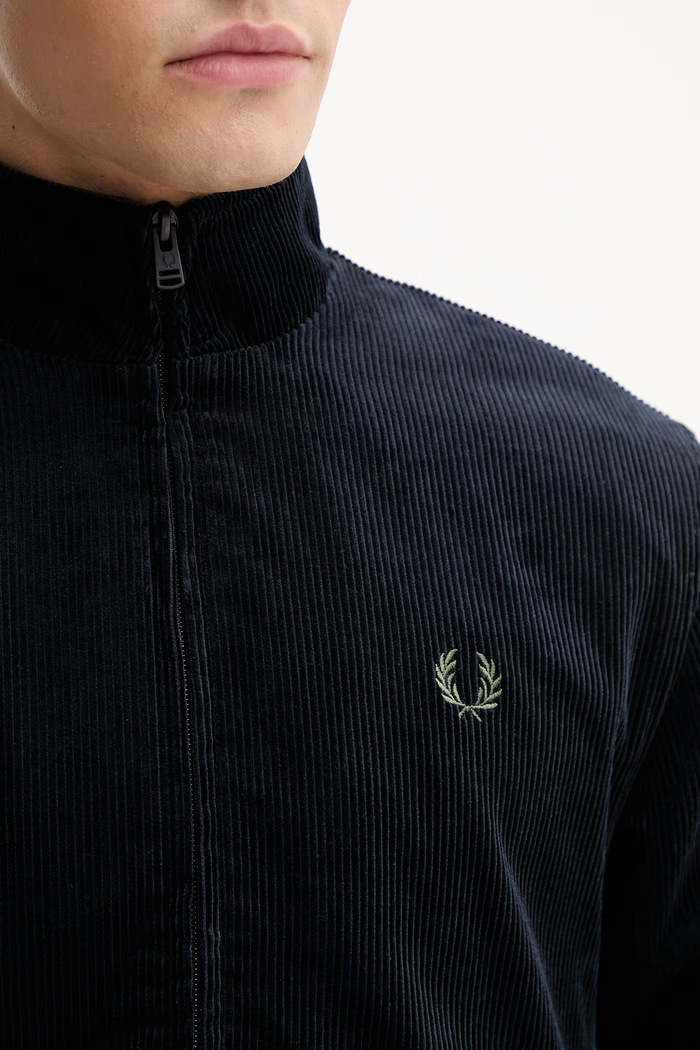 Fred Perry geacă din velur J8546 bleumarin