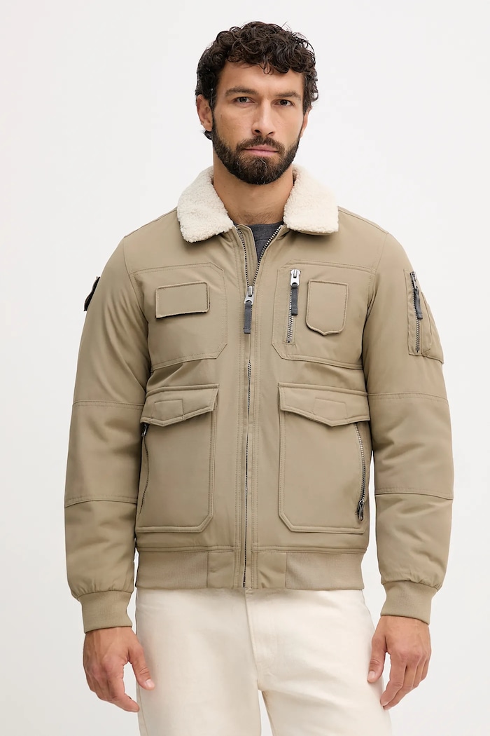 Aeronautica Militare kurtka bez kaptura beżowy AB3024UCT03151