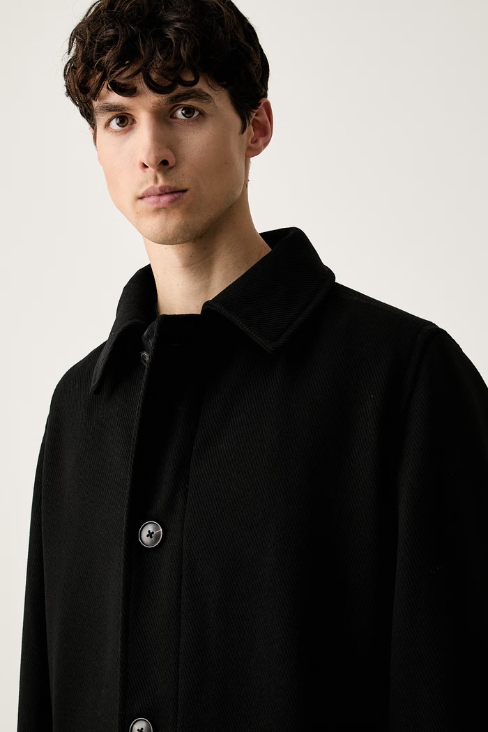 BOSS Orange haină din amestec de lână Ocozier negru 50547552
