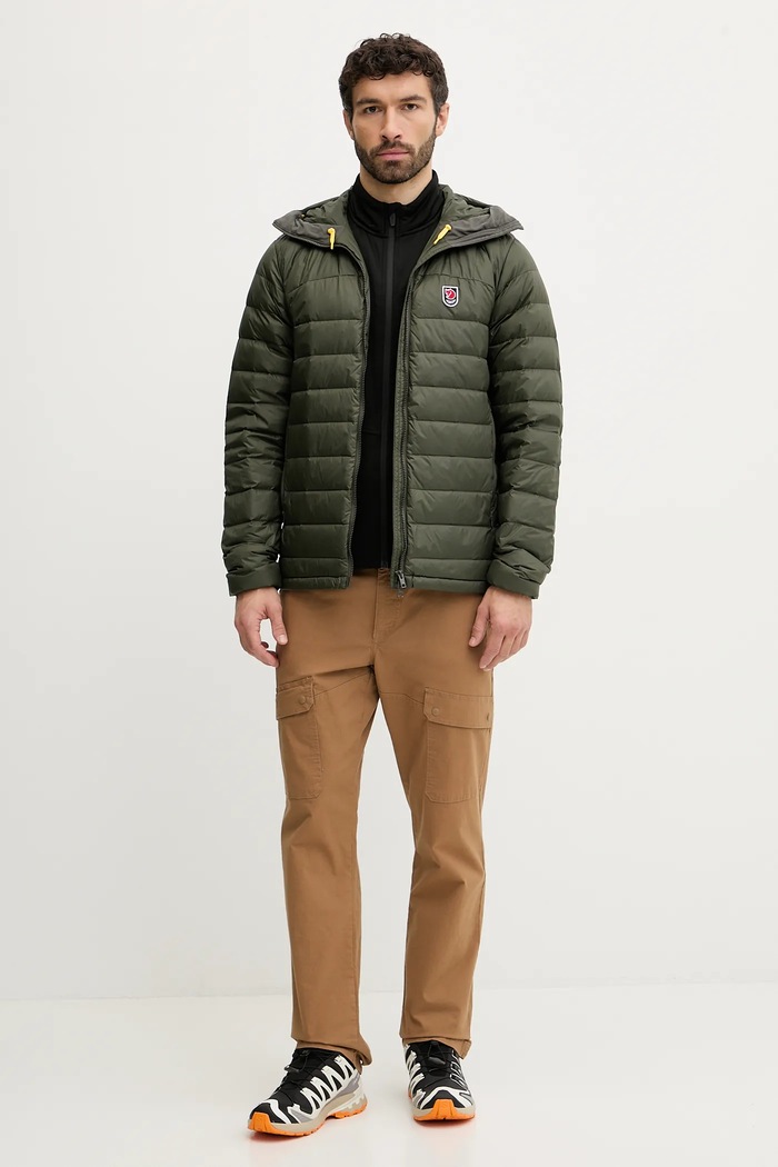 Μπουφάν με επένδυση από πούπουλα Fjallraven Expedition F86121 πράσινο AW25