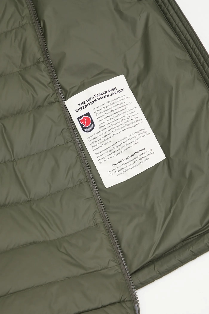 Fjallraven down jacket Expedition F86121 green