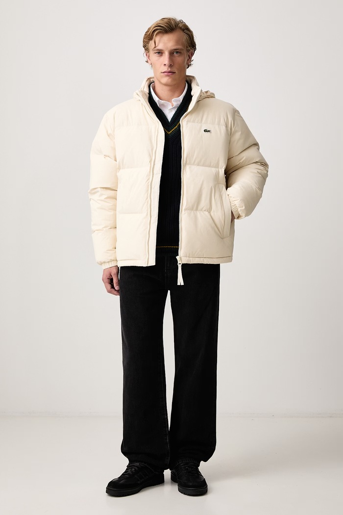 Lacoste Kurtka puchowa męska BH5154 beżowy AW25