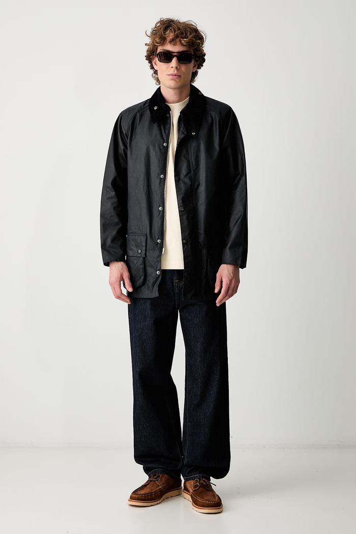 Barbour bunda pánska voskovaná Beaufort MWX0017NY91 tmavomodrá SS26