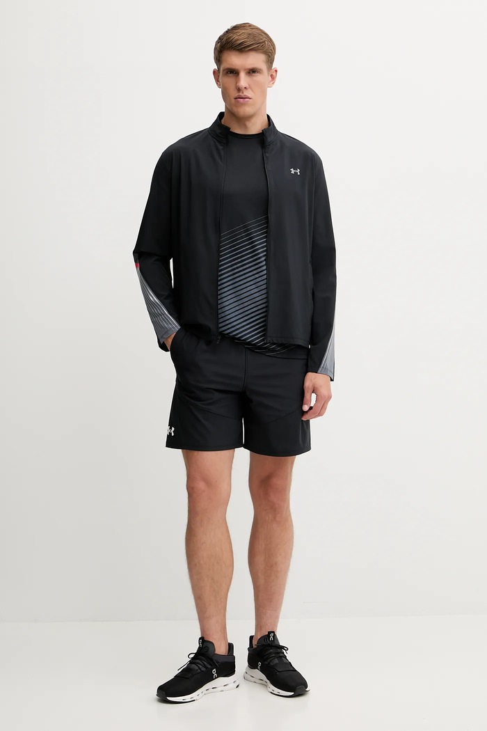 Jakna za vadbo Under Armour Velociti Storm 6005901 črna AW25