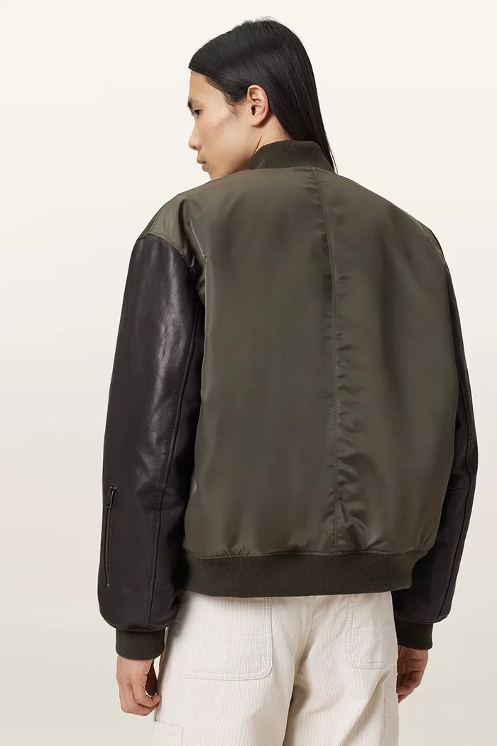 Μπουφάν bomber AllSaints MYLER καφέ M014LC