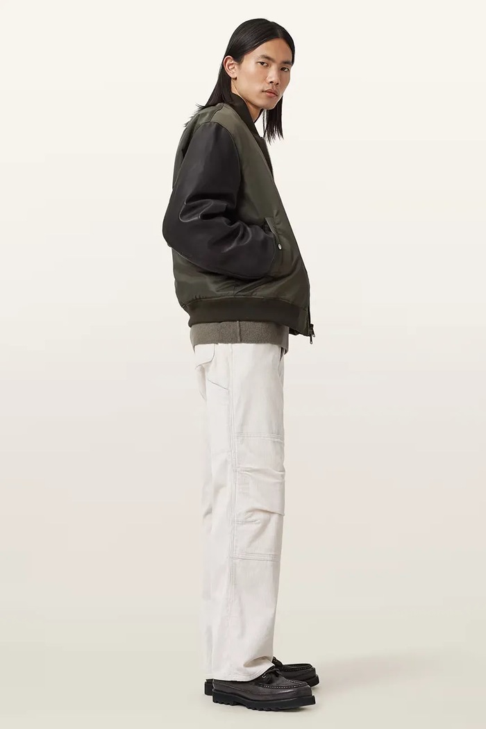 Μπουφάν bomber AllSaints MYLER M014LC καφέ