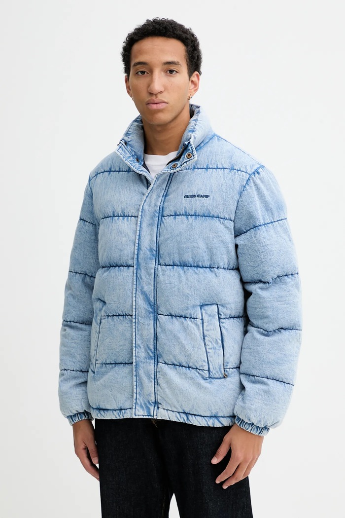 Куртка Guess Jeans з утепленням блакитний M5BL0Q.D6181