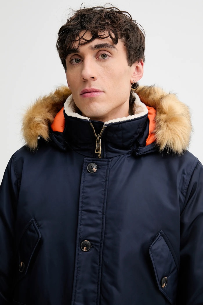 Guess Jeans parka sötétkék M5BL10.WHAA2