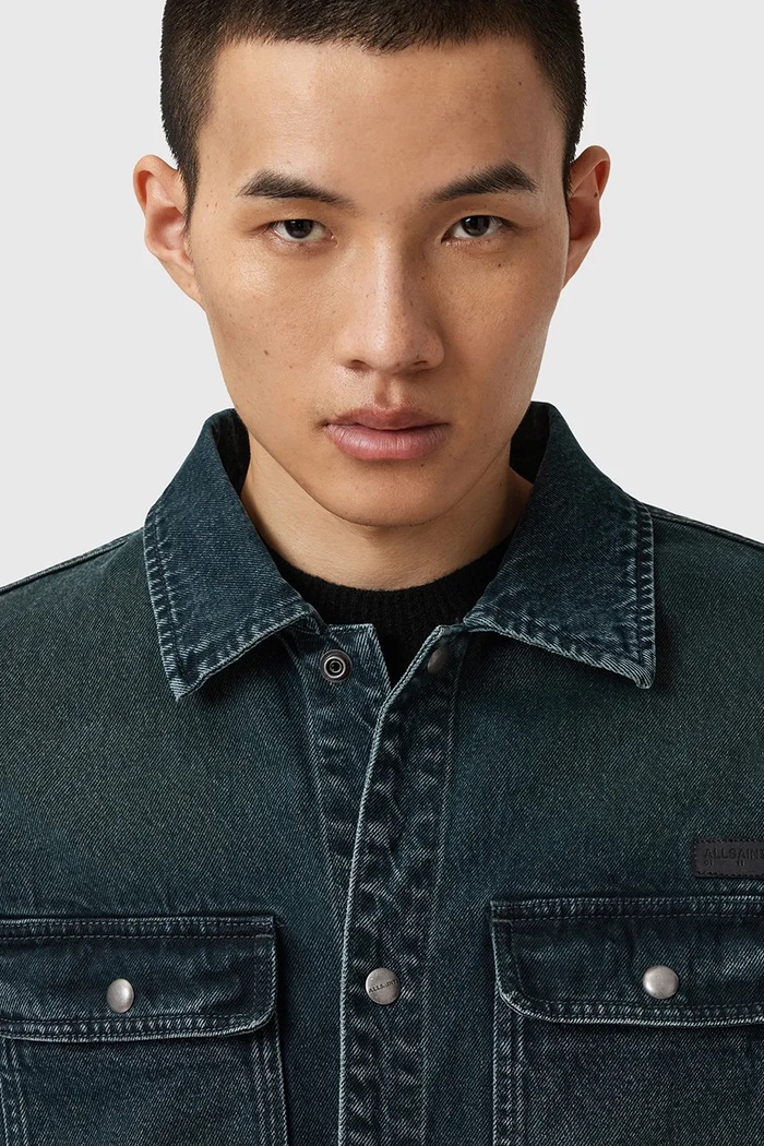 Τζιν μπουφάν AllSaints CASTLEFORD M029OD σκούρο μπλε AW25