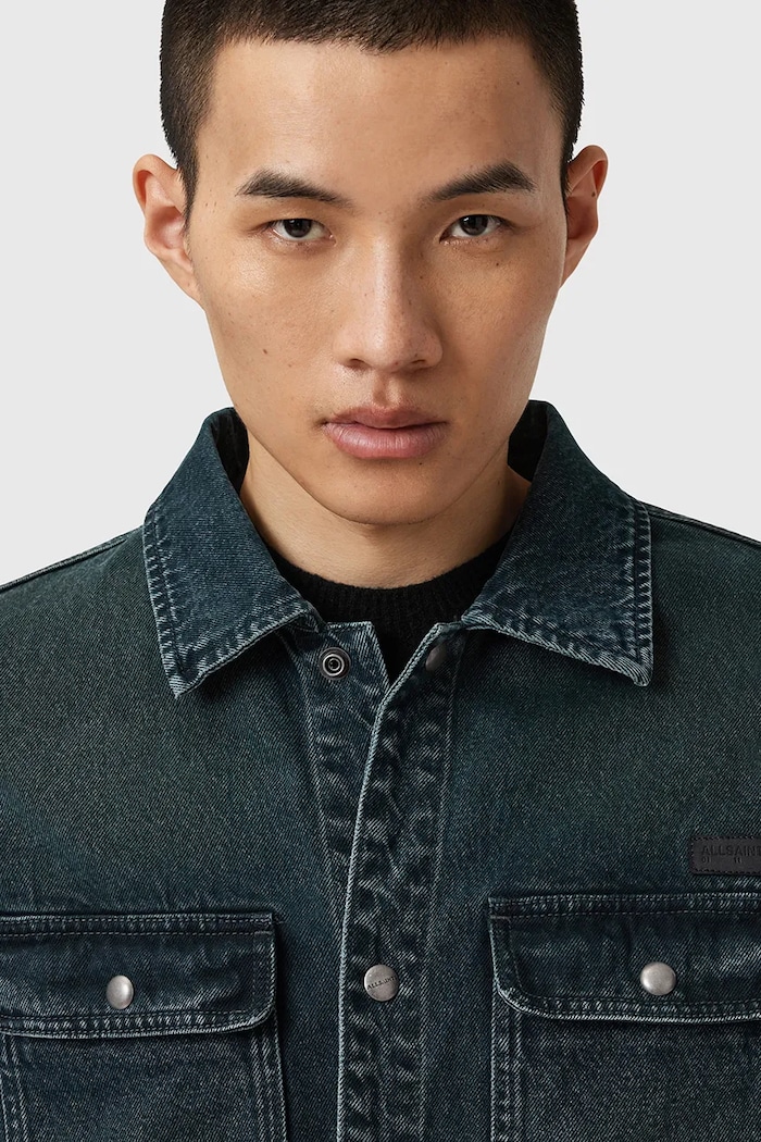 Τζιν μπουφάν AllSaints CASTLEFORD M029OD σκούρο μπλε AW25