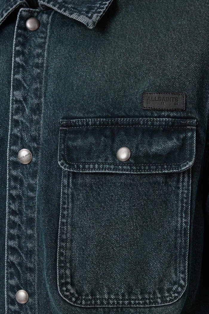 Ρούχα Τζιν μπουφάν AllSaints CASTLEFORD M029OD σκούρο μπλε