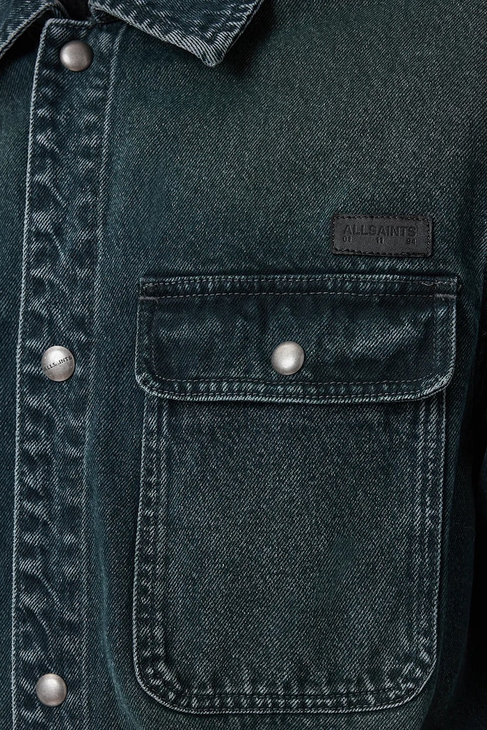 Ρούχα Τζιν μπουφάν AllSaints CASTLEFORD M029OD σκούρο μπλε