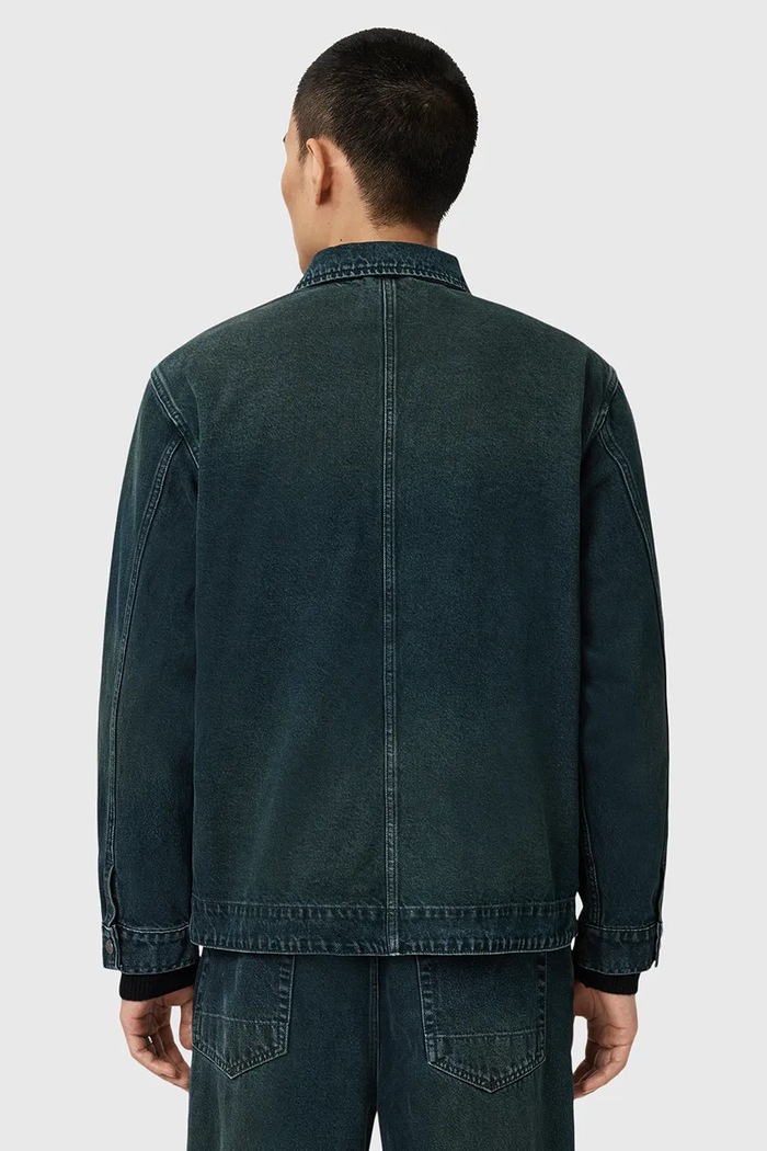 Τζιν μπουφάν AllSaints CASTLEFORD M029OD σκούρο μπλε