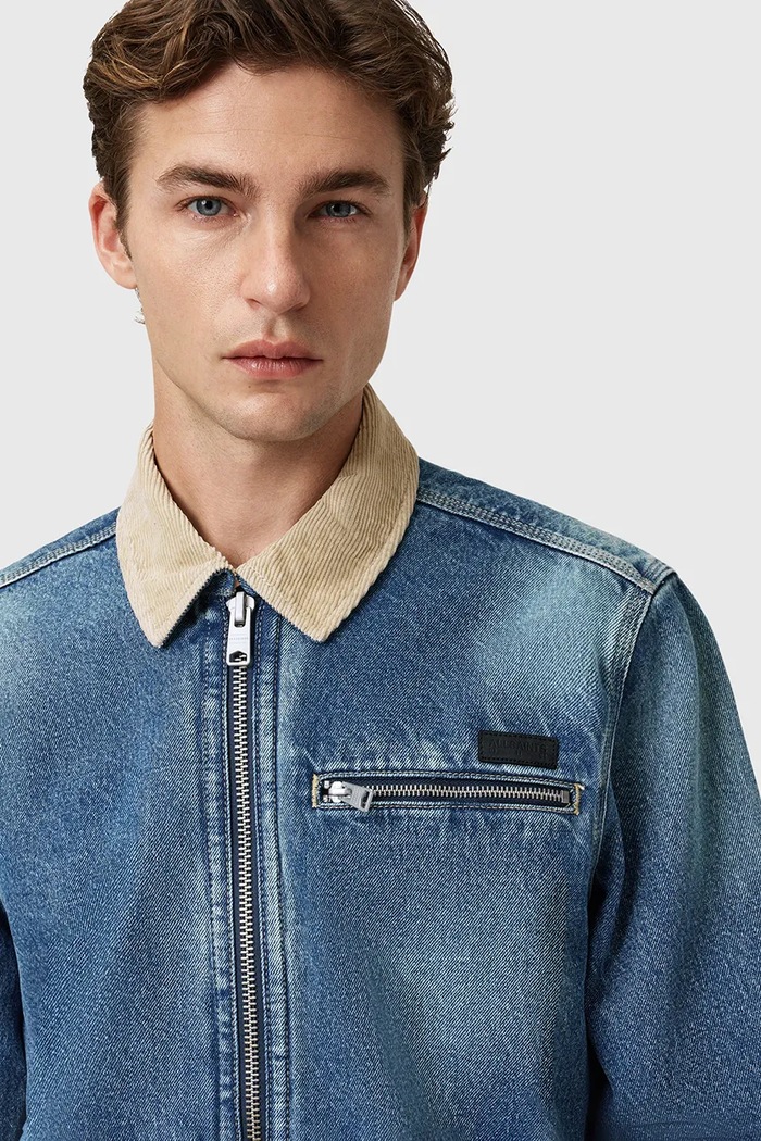 Τζιν μπουφάν AllSaints ROTHWELL M030OD μπλε AW25