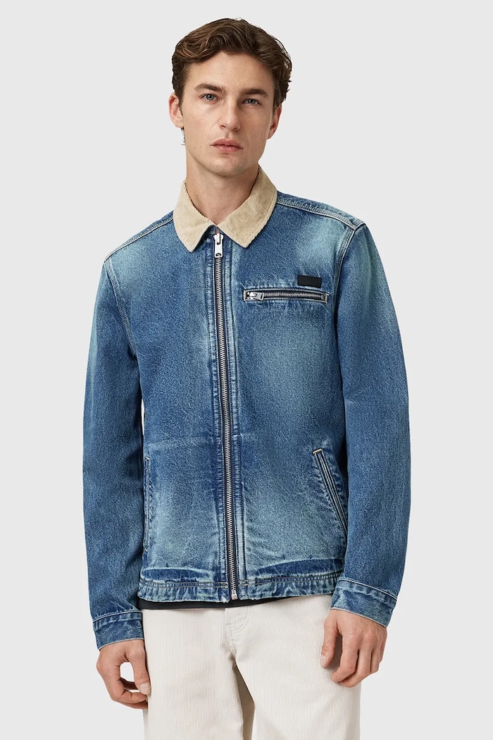 Τζιν μπουφάν AllSaints ROTHWELL μπλε M030OD