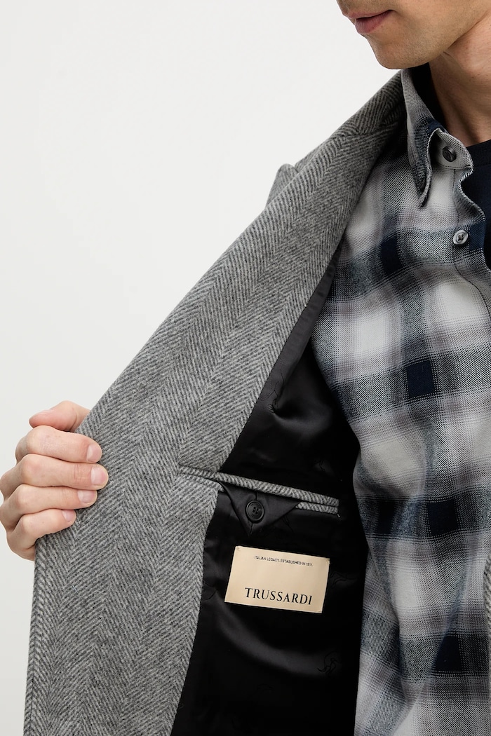 Kabát s prímesou vlny Trussardi 0000M000001N