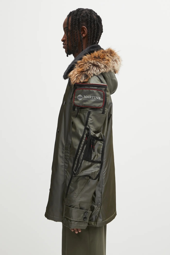Куртка Martine Rose Bumbag Parka 747WO16003 зелений AW25