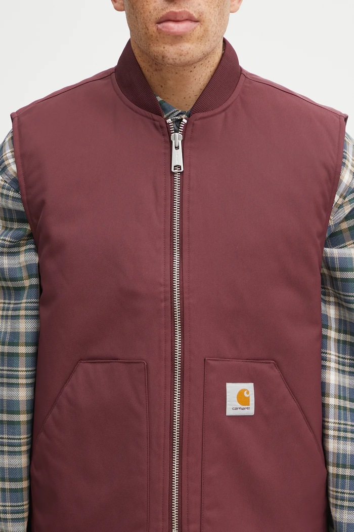 Carhartt WIP vestă Leroy Vest burgundia I035543.33KXX