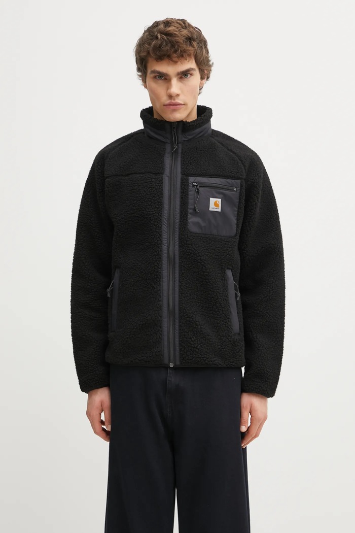 Carhartt WIP fleece sweatshirt Prentis Liner plain black I035696.00EXX