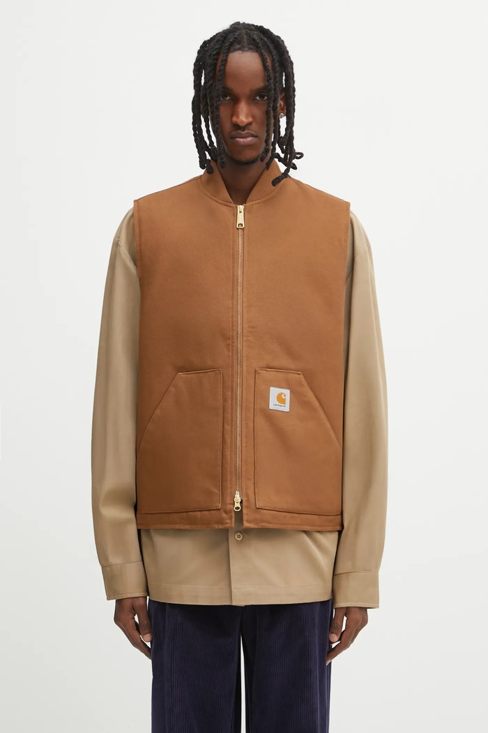 Carhartt WIP bezrękawnik Classic Vest bez kaptura brązowy I035695.HZ01
