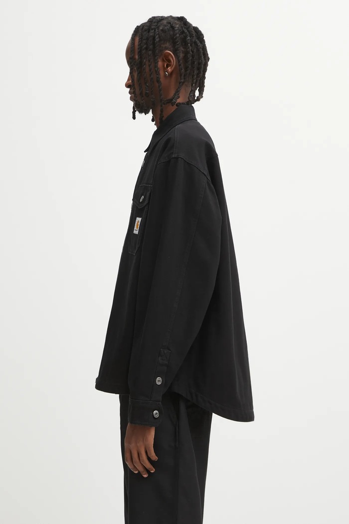 Carhartt WIP kurtka bawełniana Selby Shirt Jac I035305.89XX czarny AW25