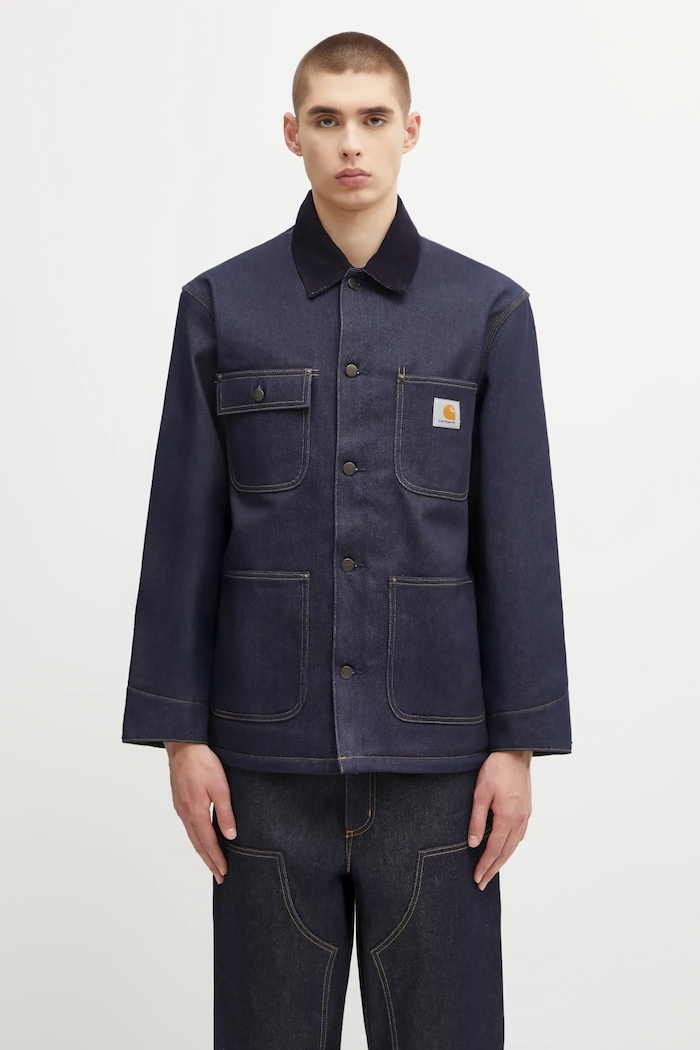 Carhartt WIP giacca di jeans OG Chore Coat transitorio blu navy I035877.45301