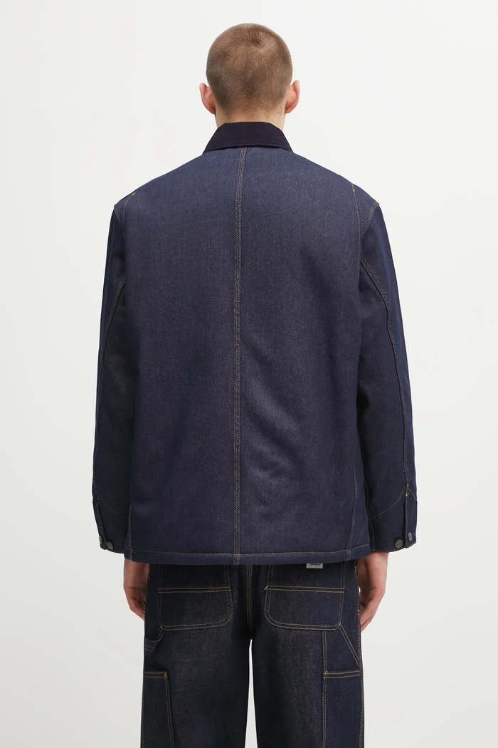 Abbigliamento Carhartt WIP giacca di jeans OG Chore Coat I035877.45301 blu navy