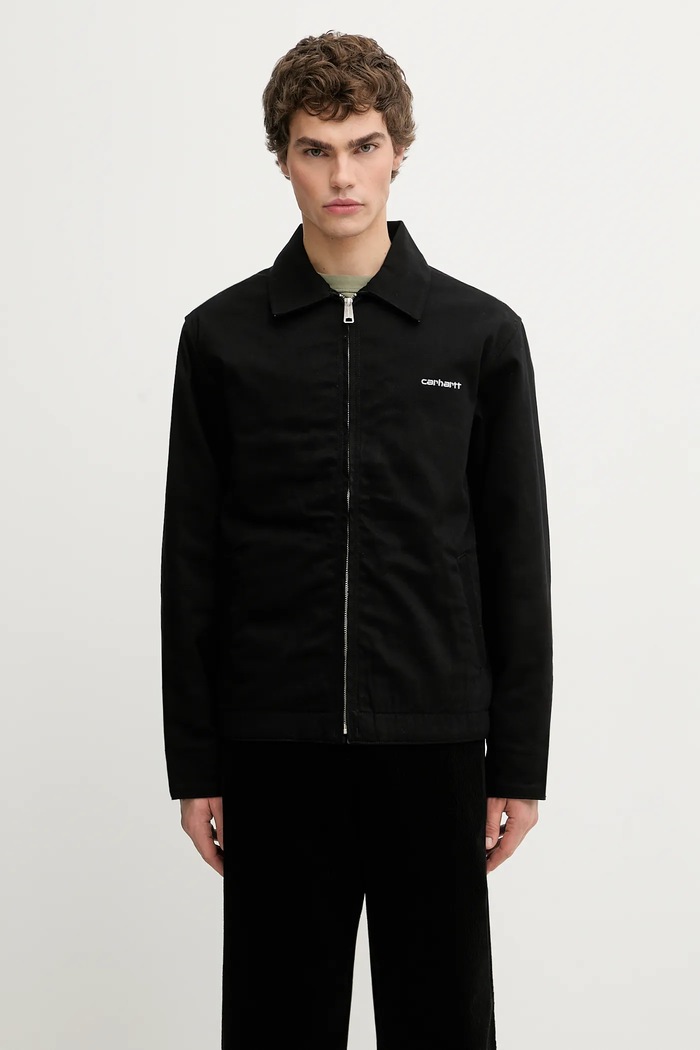 Carhartt WIP kurtka jeansowa Module Script Jacket nieocieplane czarny I035621.0D201