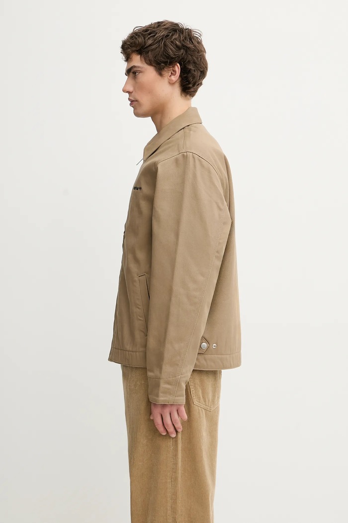Carhartt WIP kurtka jeansowa Module Script Jacket I035621.0DK01 beżowy AW25