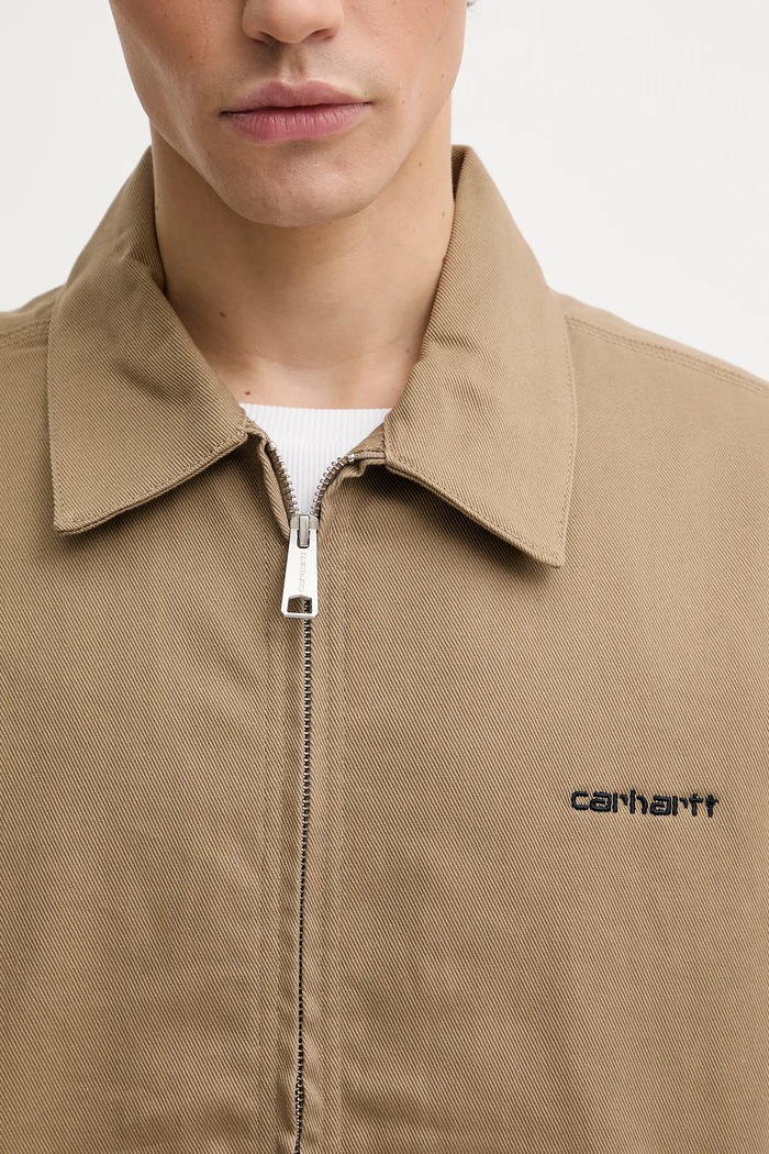 Carhartt WIP kurtka jeansowa Module Script Jacket beżowy I035621.0DK01