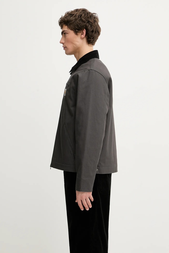 Carhartt WIP kurtka bawełniana Detroit Jacket I015264.3CL01 szary AW25