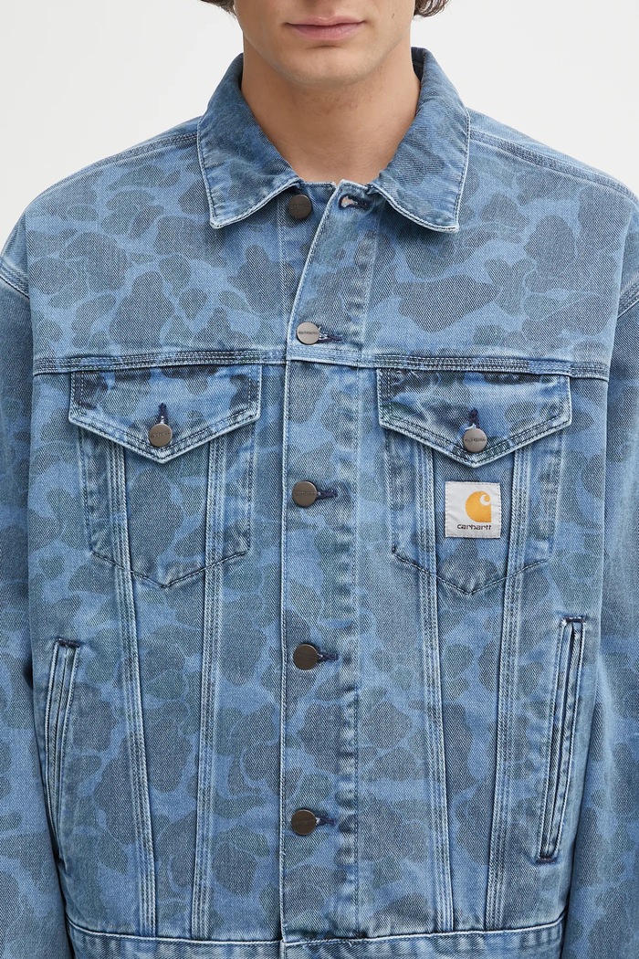 Carhartt WIP kurtka jeansowa Duck Helston Jacket niebieski I033766.2I235