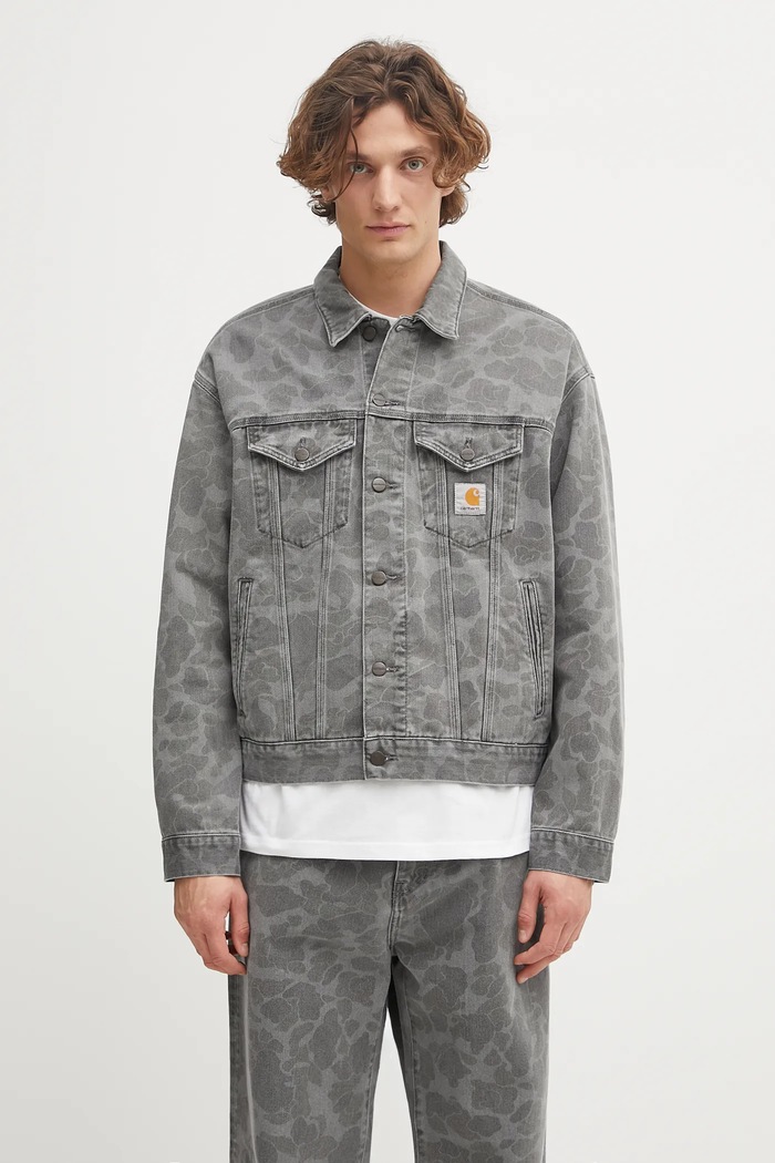 Carhartt WIP kurtka jeansowa Duck Helston Jacket nieocieplane szary I033766.2I30H