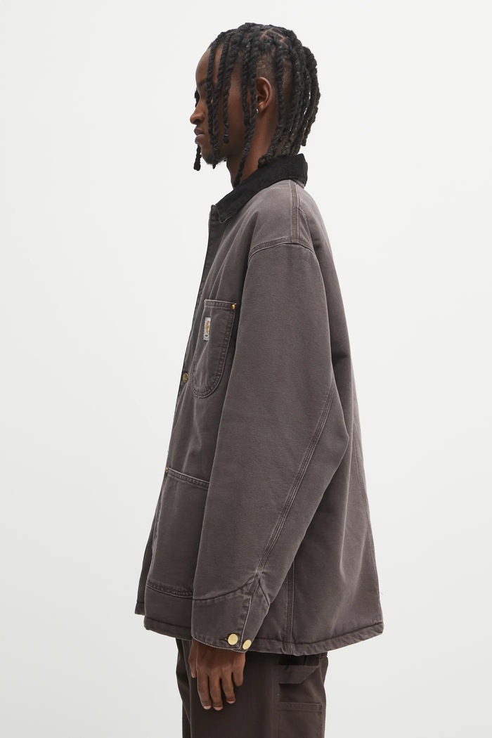 Pamučna jakna Carhartt WIP OG Chore Coat I035613.1YL4O smeđa AW25
